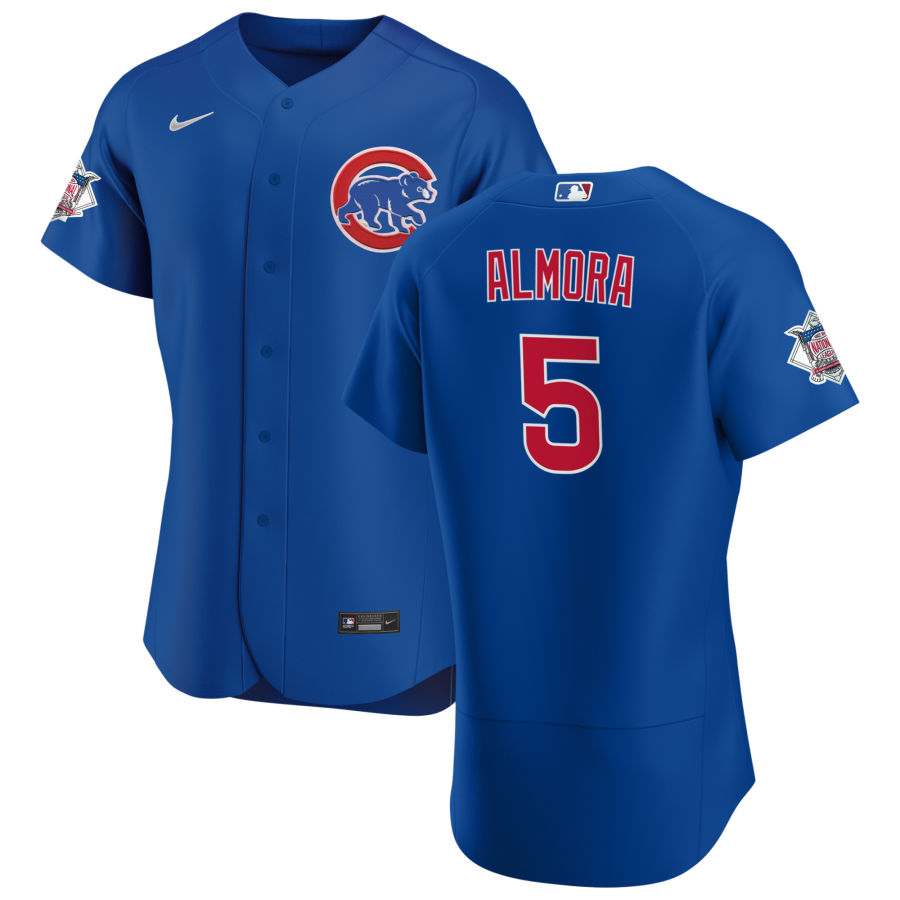 Chicago Cubs #5 Albert Almora Jr. Men Nike Royal Alternate 2020 Authentic Player Jersey